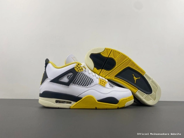 Official Maikesneakers 4 Jordan Vivid Sulfur Air AQ9129-101 WNNS 0817